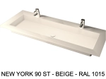 Plan vasque à encastrer, bassin double 90 cm, sur mesure, Largeur 100 à 200 cm x Profondeur 40 à 60 cm, résine minérale ACRYSTONE®, Finition lisse, Livraison Offerte et Rapide.